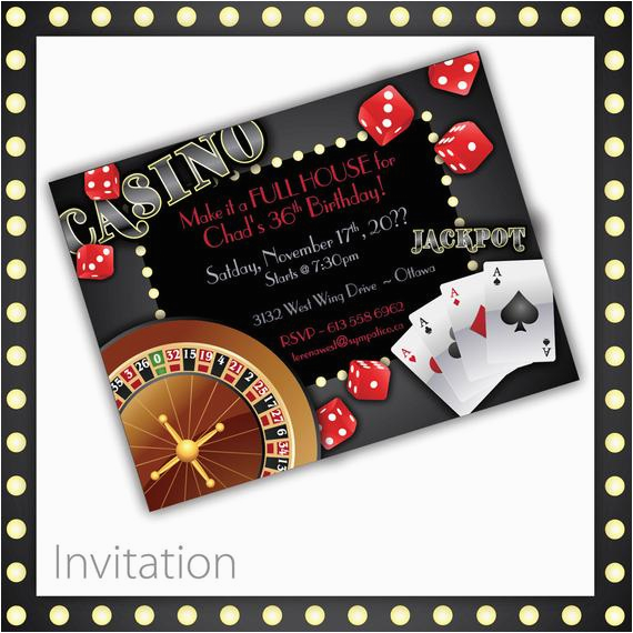 casino invitations casino night casino
