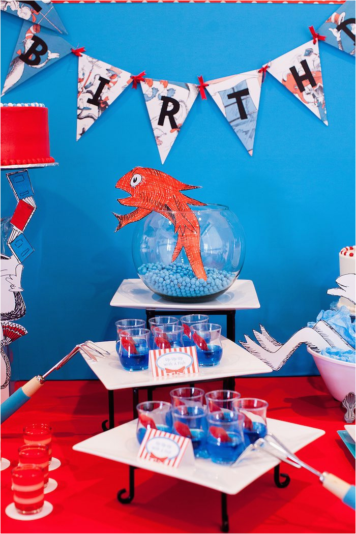 cat in the hat themed birthday party