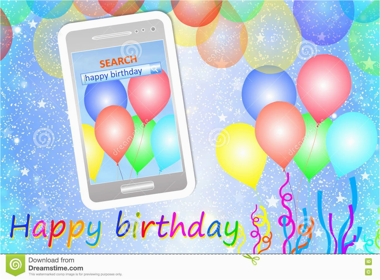 stock photo birthday greeting card background cellphone happy holiday art web design related image79601466