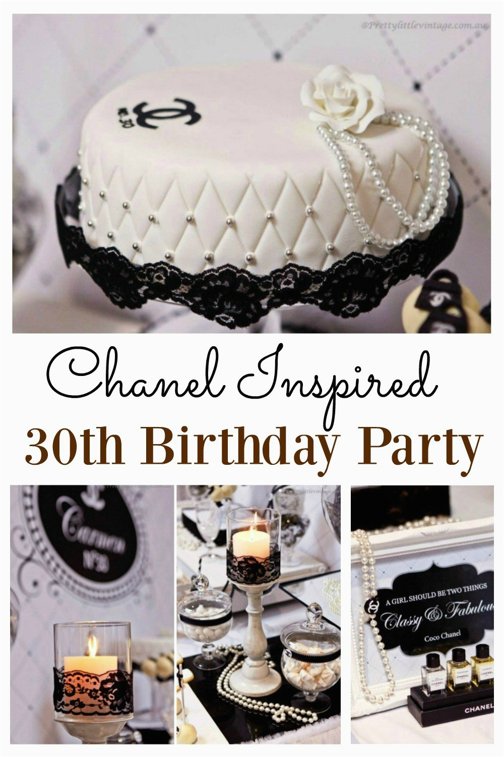 chanel inspired 30th birthday party