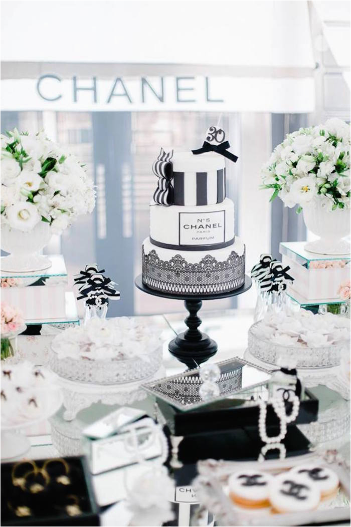 chanel inspired birthday party