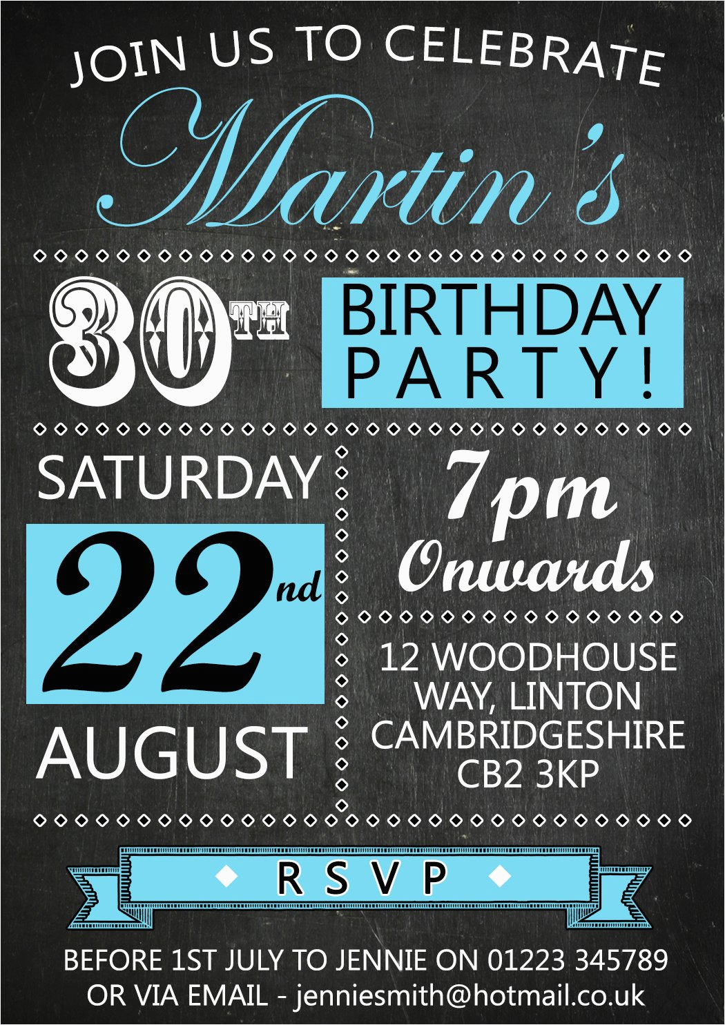 adult birthday invitations female male unisex joint party