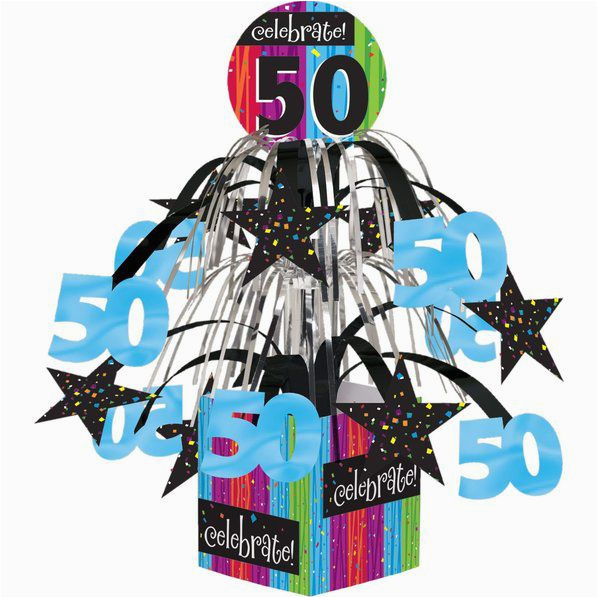 50th birthday mini foil centerpiece