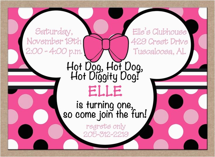 17 best ideas about minnie mouse birthday invitations on