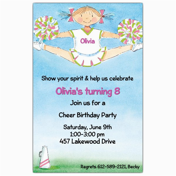 cheerleading pixie split birthday invitations p 612 58 21832itb