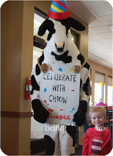 third birthday party at chick fil a