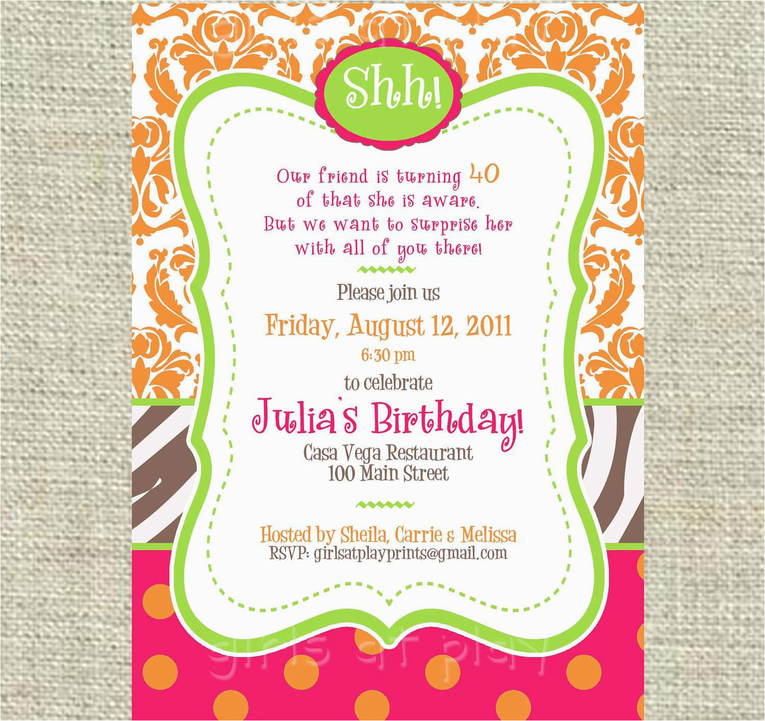 Birthday Party Invitation Wording Child