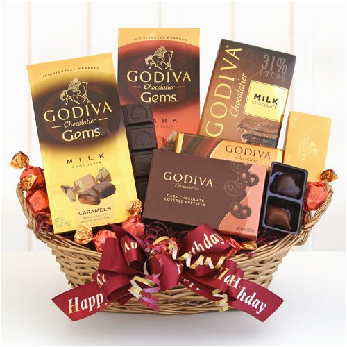 sweet delicacies godiva chocolate birthday gift basket