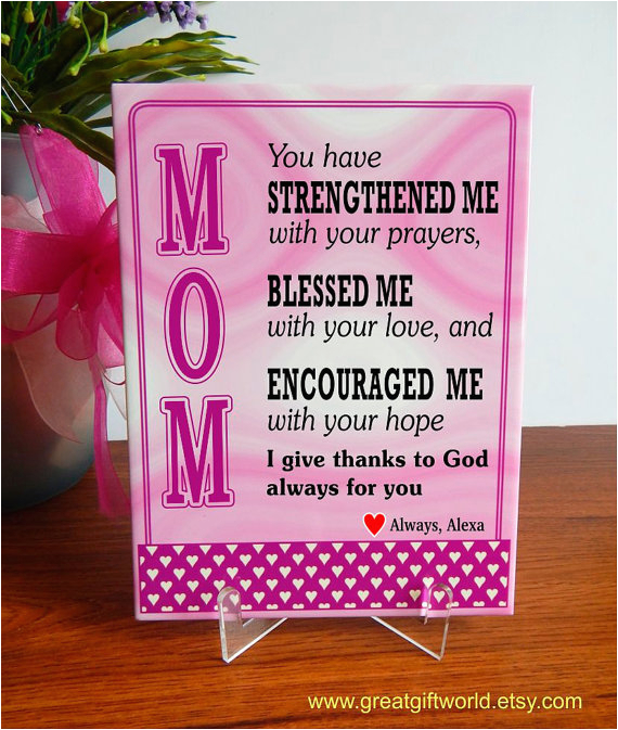 christian mom keepsake plaque gift religious mother thank you
