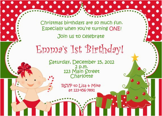 first birthday christmas party