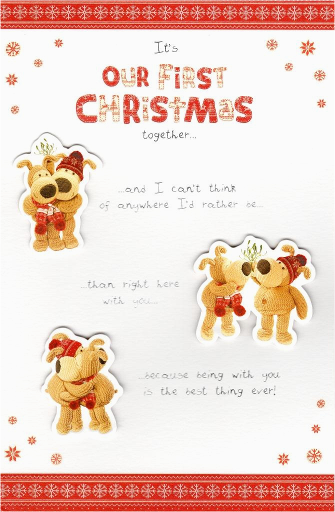 kcboof287007 boofle our first christmas together greeting card special xmas cards