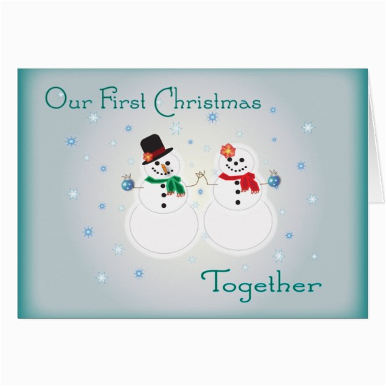 our first christmas together greeting card 137096623972363613