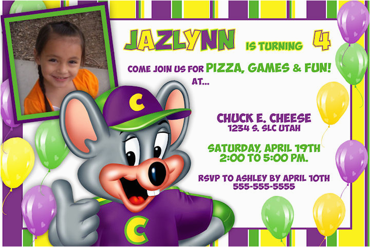 chuck e cheese printable birthday invitation pizza party invites diy printing