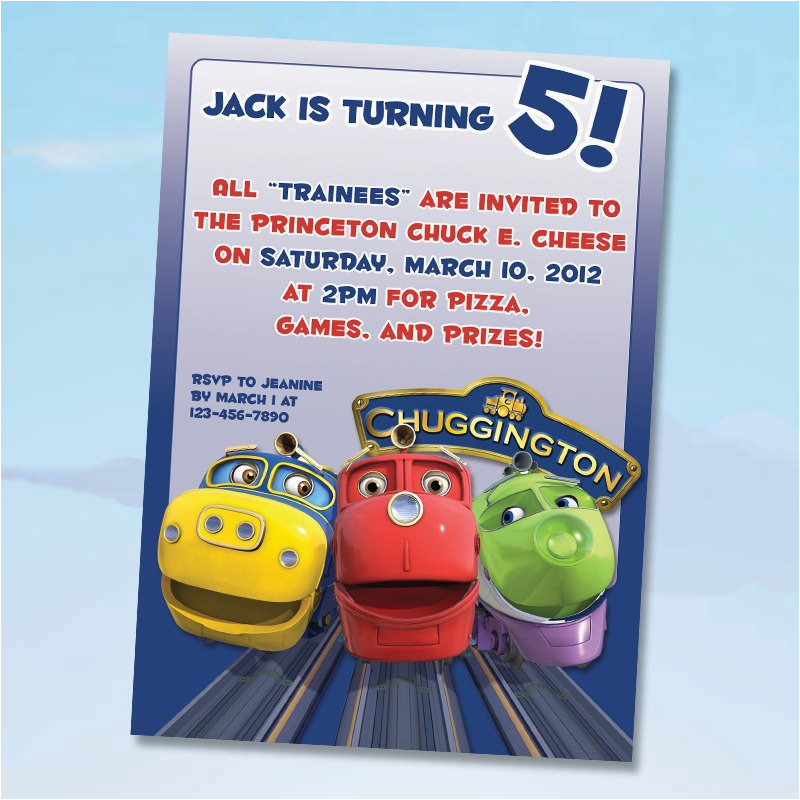 chuggington birthday invitations digital