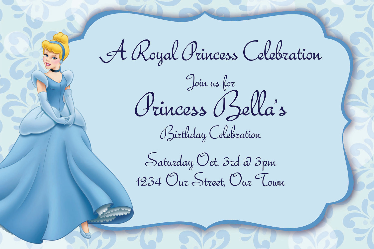 free printable cinderella birthday invitations bagvania