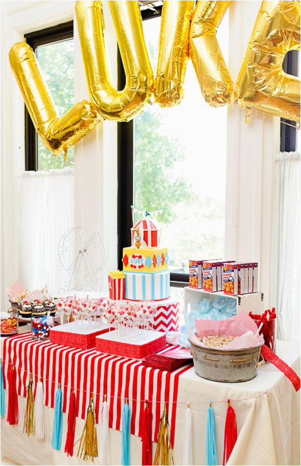circus themed first birthday party