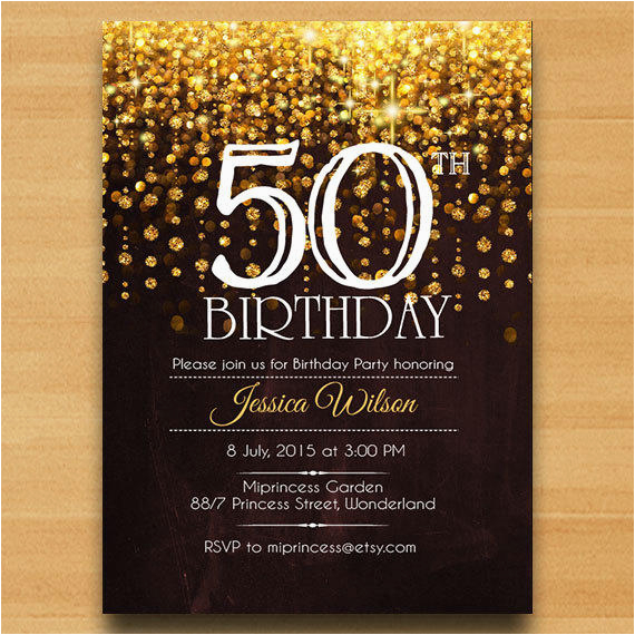 classy party invitations 50th birthday party invitations