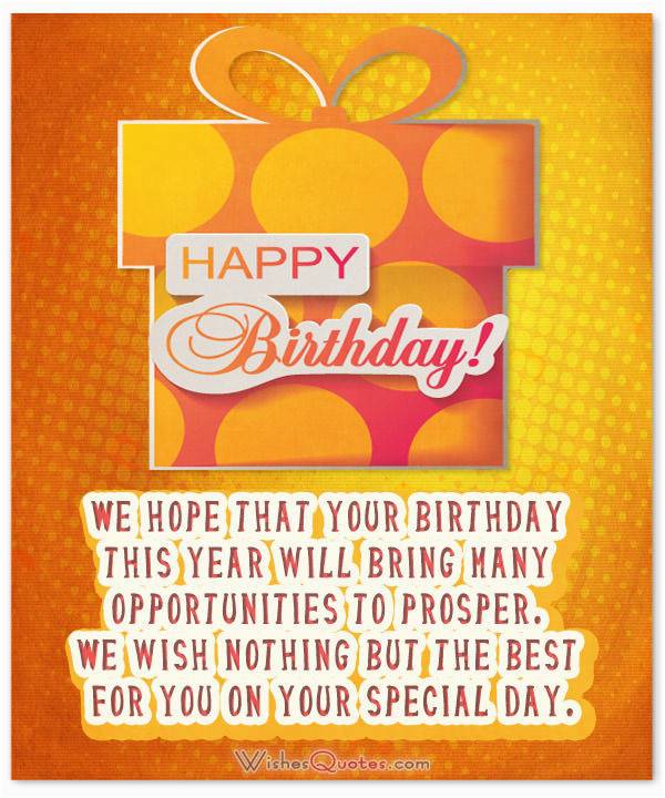 birthday wishes for clients and customers that show you care