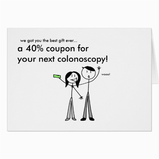 colonoscopy birthday card zazzle com