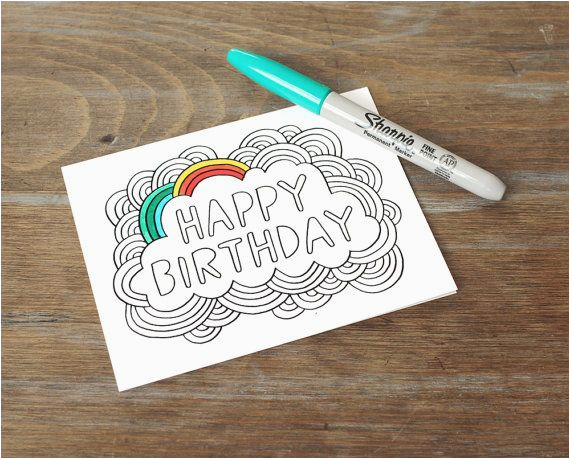 Color Your Own Birthday Card Free Coloring Pages Card Happy Birthday Color