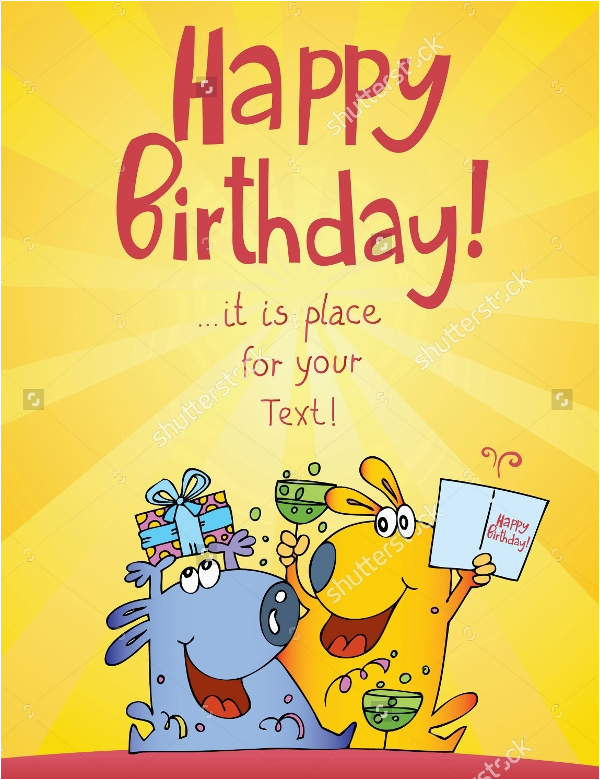 19 funny happy birthday cards free psd illustrator