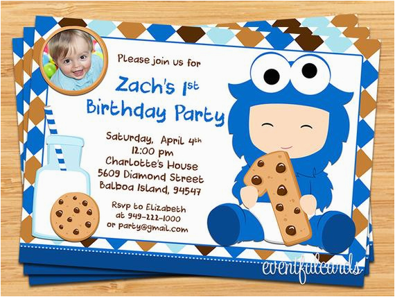 cookie monster 1st birthday party