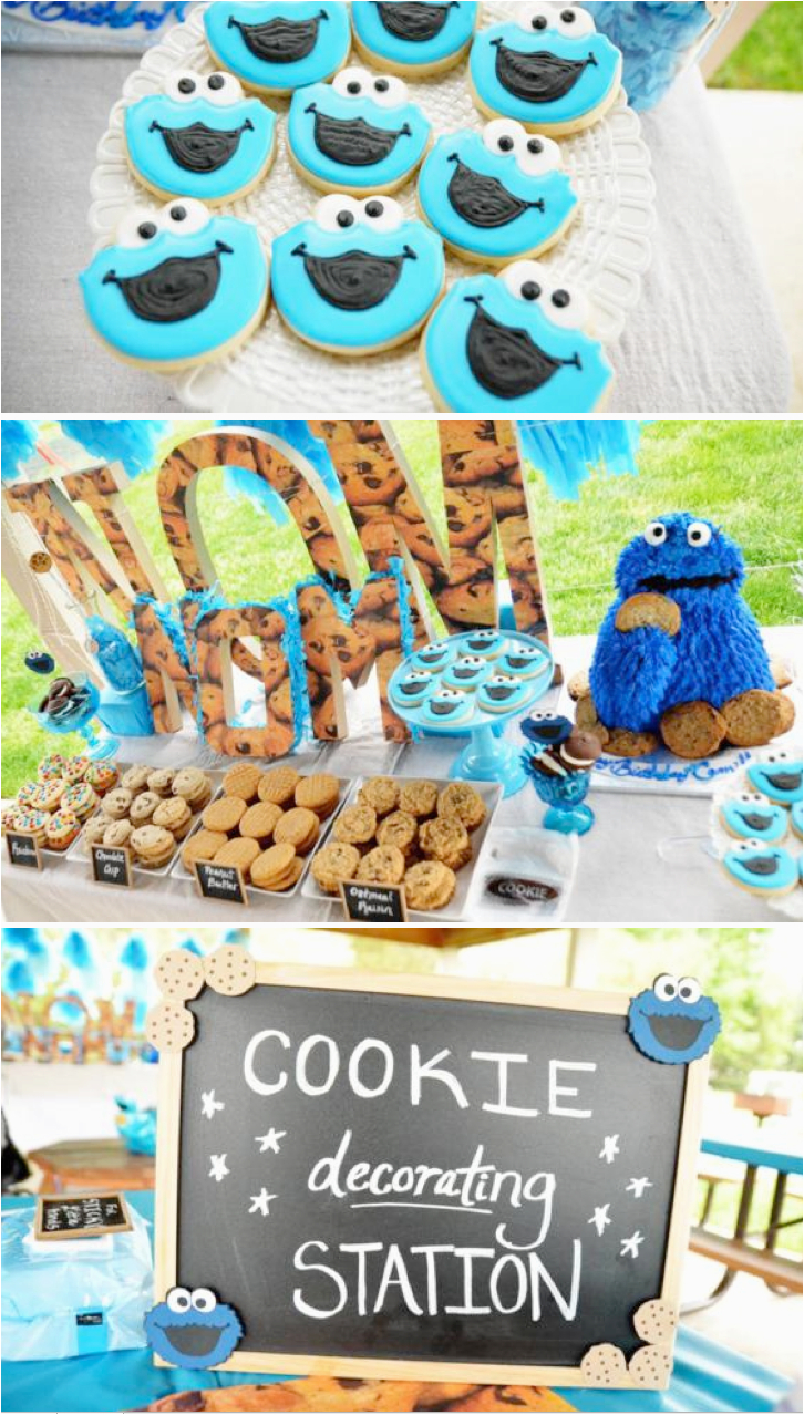 cookie monster themed birthday party
