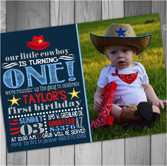 cowboy birthday invitation western