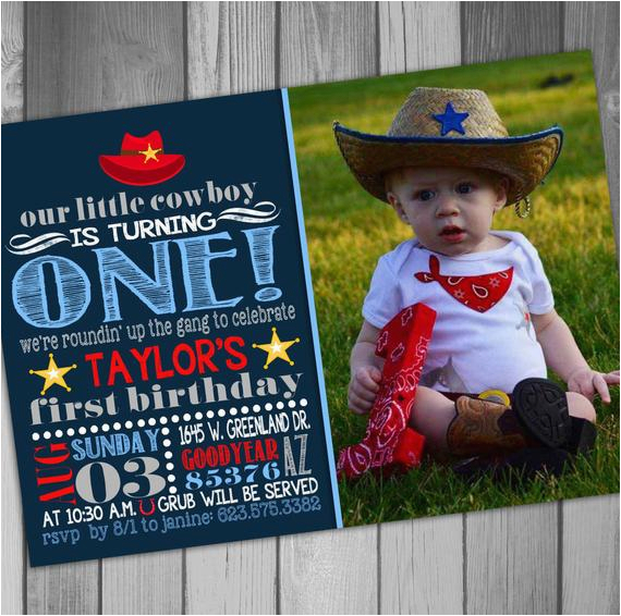 cowboy birthday invitation western