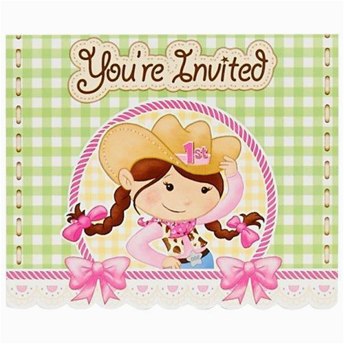 pink cowgirl 1st birthday invitations 8