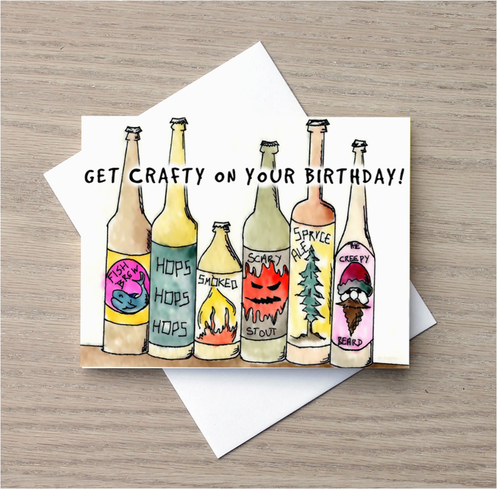 birthday card funny birthday card beer
