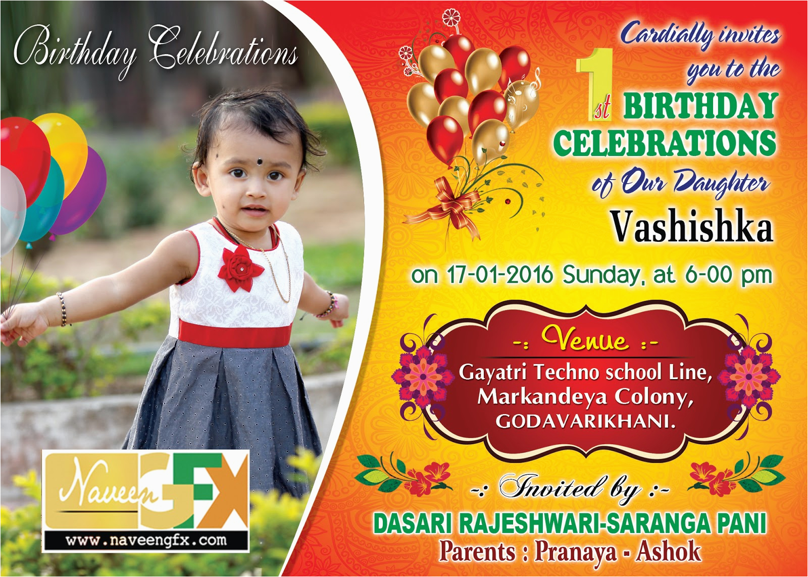 Create Birthday Invitation Card Online Free For Twins