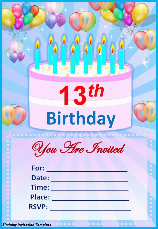 create birthday invitations template