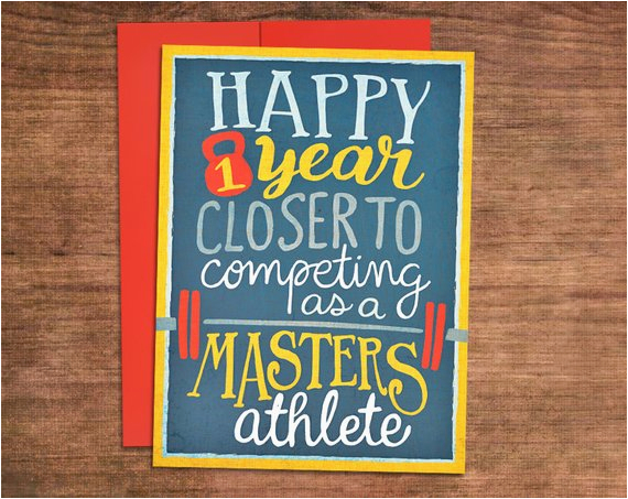 almost a masters athlete crossfit birthday card