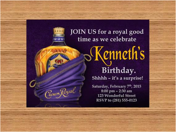 printable custom invitation crown royal