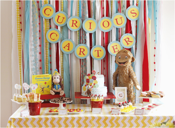 sweetly feature curious george party