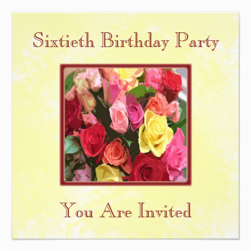 Custom 60th Birthday Invitations Personalized 60th Birthday Party Invitations 5 25 Quot Square