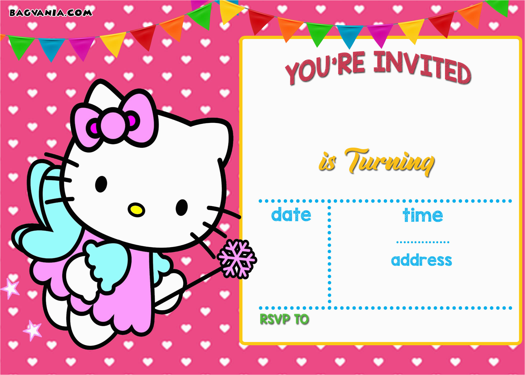 personalized hello kitty birthday invitations