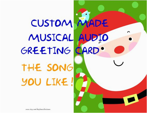 custom made musical audio greeting card