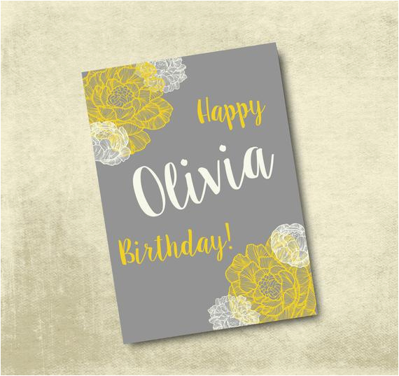 personalized printable birthday card 5x7