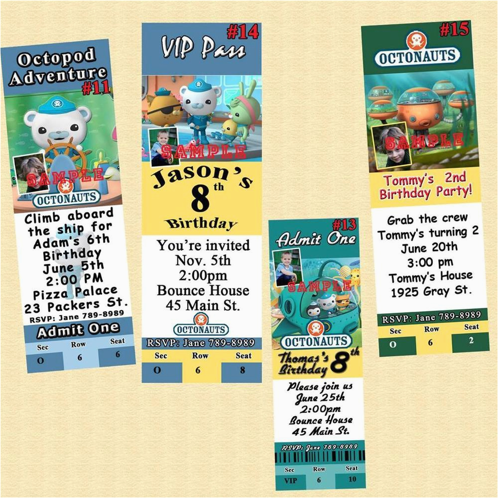 octonauts birthday invitations 10 ea w envelopes