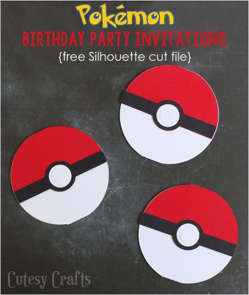 pokemon birthday party invitations with free silhouette