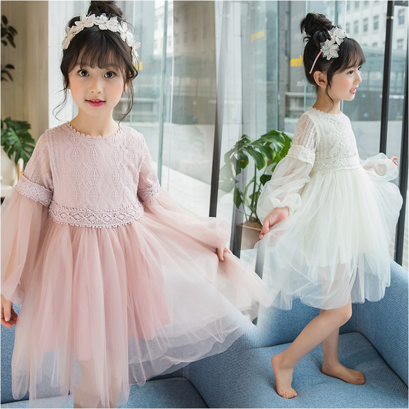 lace princess dress for girl korean cute thin dress kids