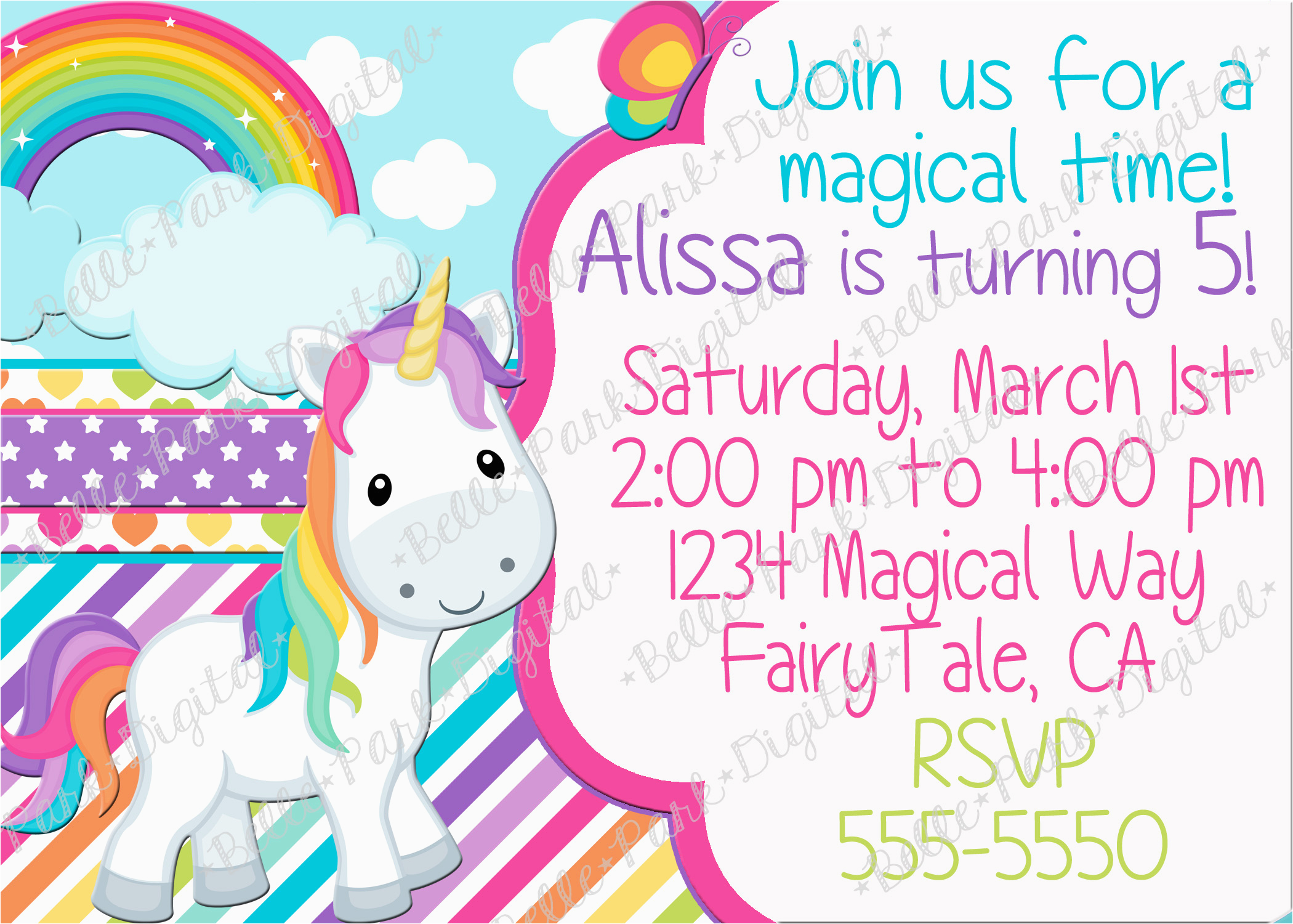 birthday invites cute unicorn birthday invitations 978cb2