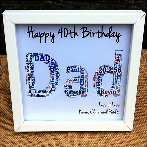 happy birthday dad frame personalised handmade gifts