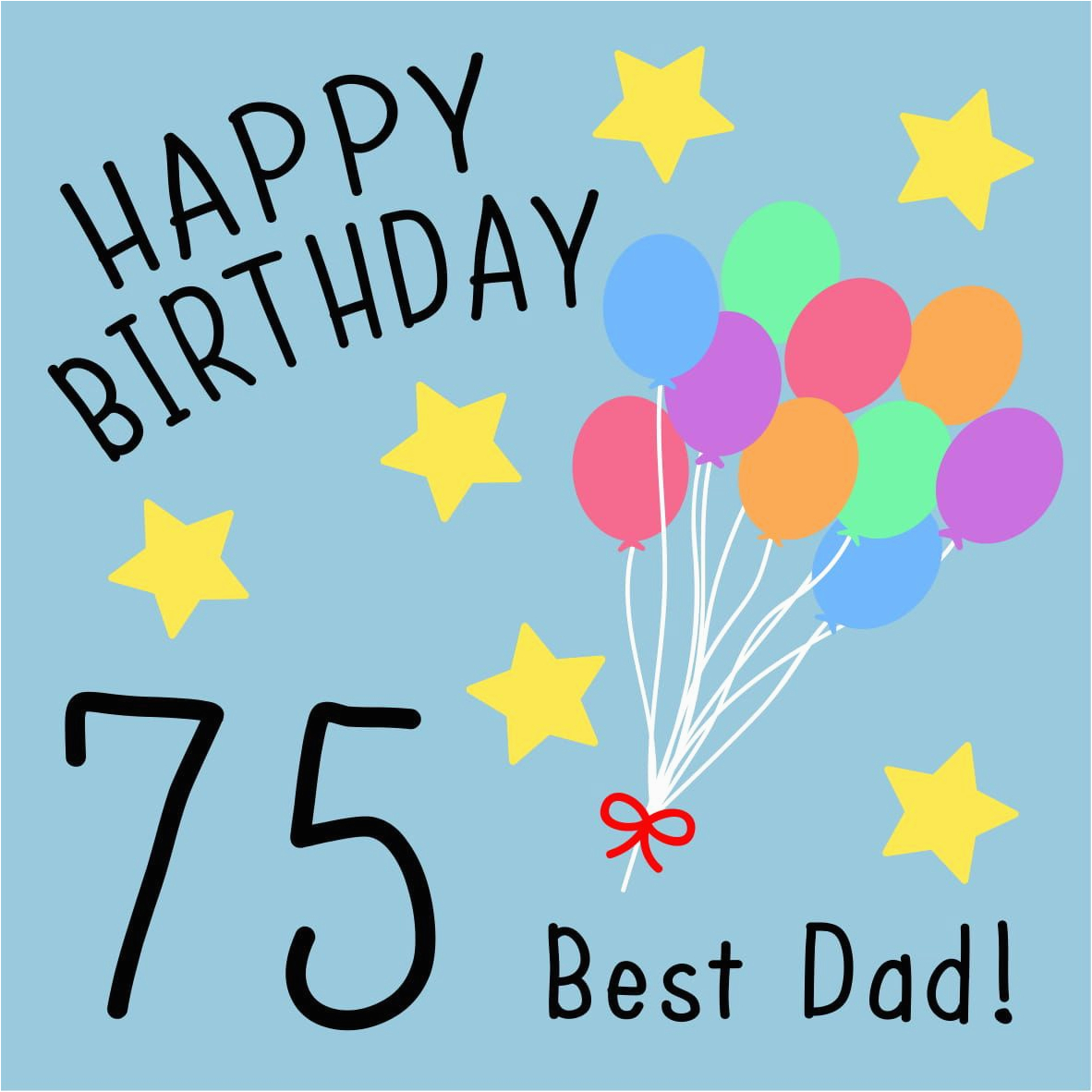 dad 75th birthday card best dad