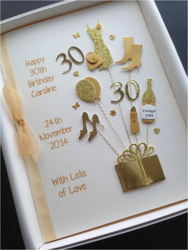 personalised 30th birthday card for daughter wife sister