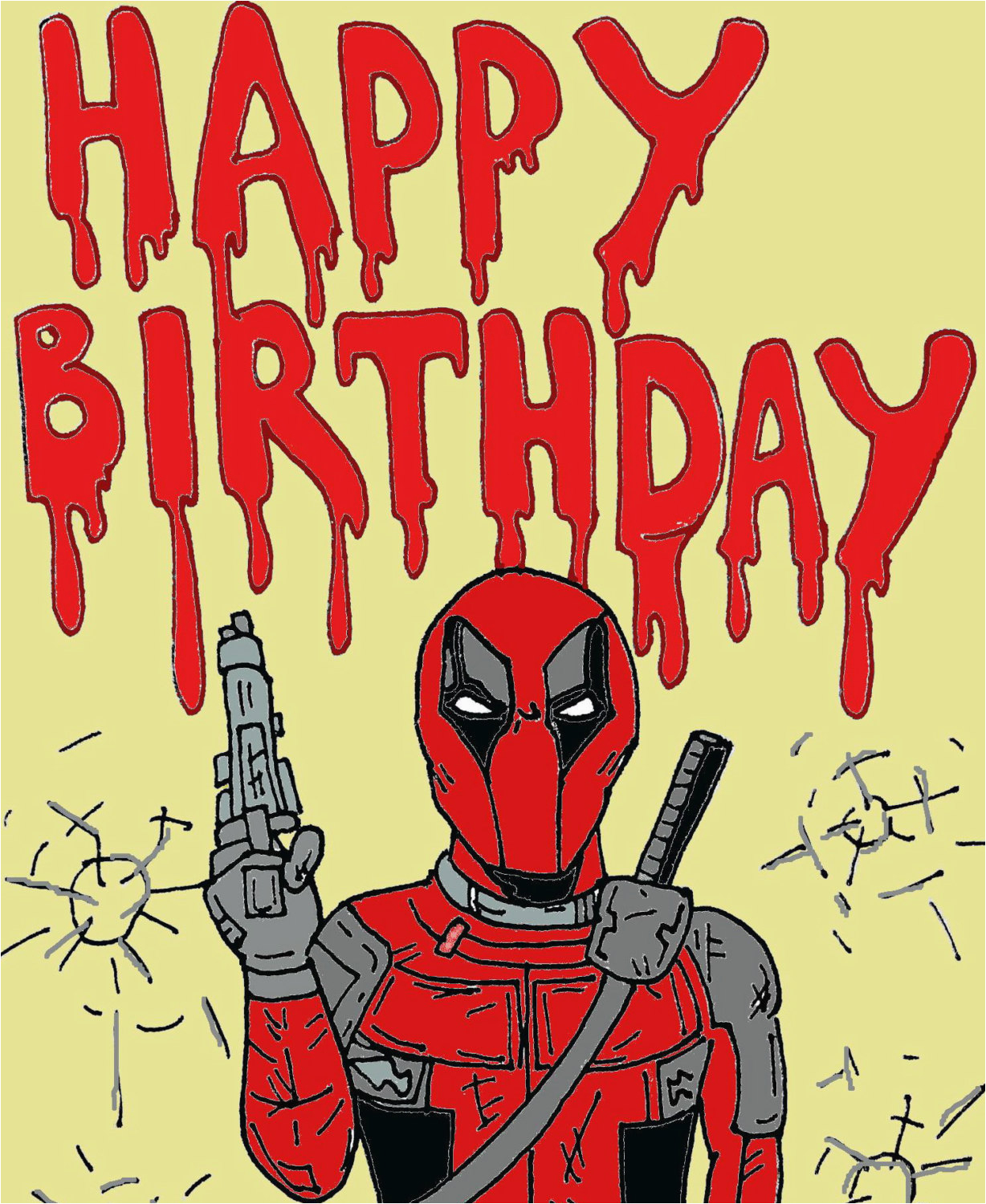deadpool happy birthday card