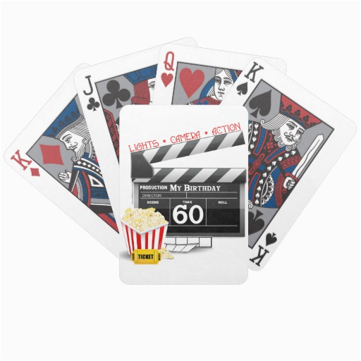 60th birthday movie theme deck of cards 256824573039033759