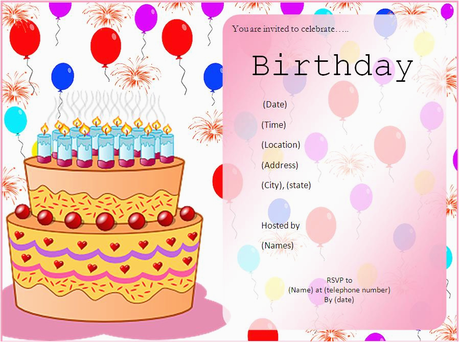 free birthday party invitation templates